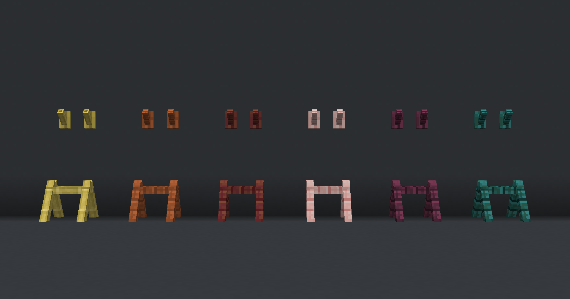 Bamboo, acacia, mangrove, cherry, crimson, warped