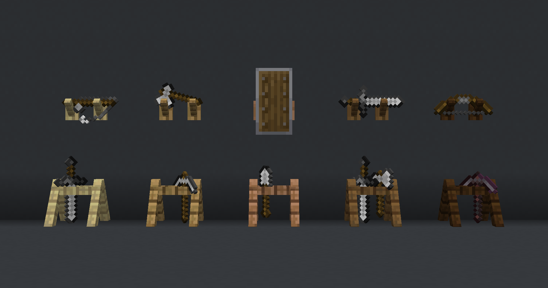 The same racks holding tools
